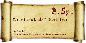 Matriszottó Szelina névjegykártya